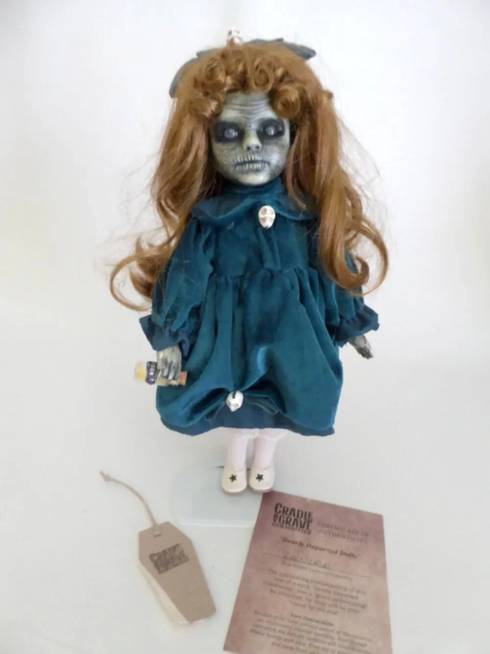 OOAK 13” ZOMBIE HORROR UNDEAD PORCELAIN DOLL PROP ODDITY HALLOWEEN